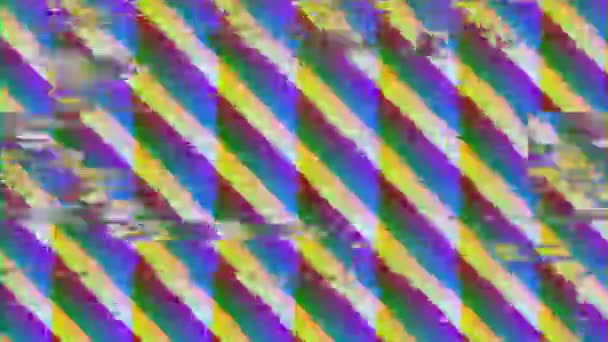 Цифровой элегантный неоновый киберпанк радужный фон. Искусство ретро-футуризма. — стоковое видео