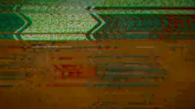 Kötü TV efekti, arıza, gürültü, görsel video efektleri, farklı elementler ve renkli şerit dokusu.