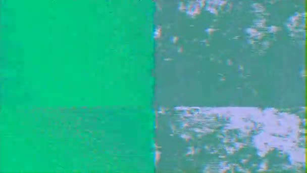 Bad tv effect, glitch, noise, visual video effects, different elements and colourful stripes texture. — Stock Video