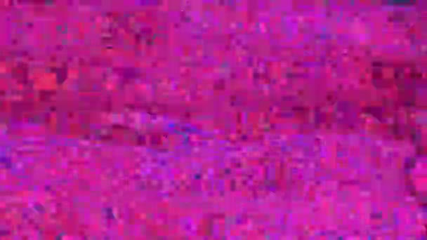 Vibrierende Daten-Panne geometrischer Cyberpunk-irisierender Hintergrund. — Stockvideo