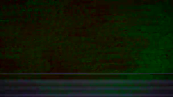 Cattivo effetto tv, glitch, rumore, effetti video visivi, diversi elementi e texture a strisce colorate. — Video Stock