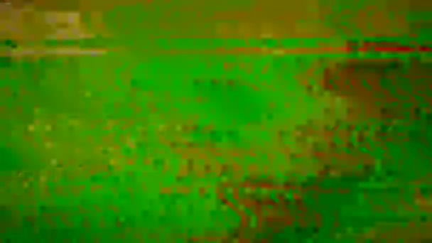 Cattivo effetto tv, glitch, rumore, effetti video visivi, diversi elementi e texture a strisce colorate. — Video Stock