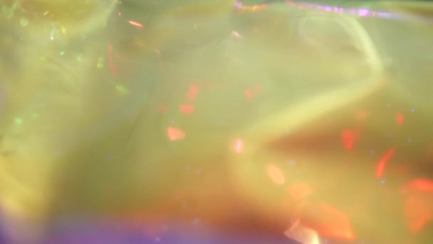 Świąteczna nakładka holograficzna. Piękne abstrakcyjne przecieki światła. — Wideo stockowe