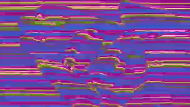 Абстрактный неоновый научно-фантастический модный голографический фон. — стоковое видео