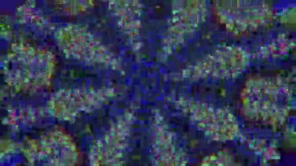 Abstrakt kalejdoskopisk flerfärgad interferens. — Stockvideo