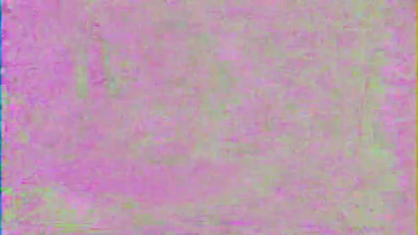 Αφηρημένα πολύχρωμα στοιχεία. Ελαττωματικό φιλμ σε εικονογραφημένο πλέγμα. — Αρχείο Βίντεο