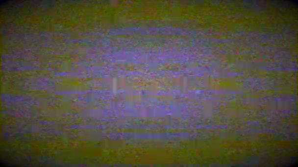 Glitchy bad tv effect, interference, noise, visual video effects, different elements . — Stock Video