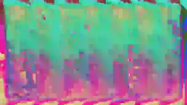 Résumé glitch texture psychédélique motif de boucle sans couture. Fond fractal VFX. — Video