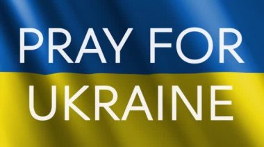 Ukrayna bayrağının dalgalanması üzerine Ukrayna metni için dua edin.