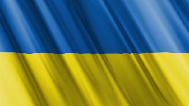 Ukrán sárga és kék zászló - animált zászló, 4k felbontás. — Stock videók
