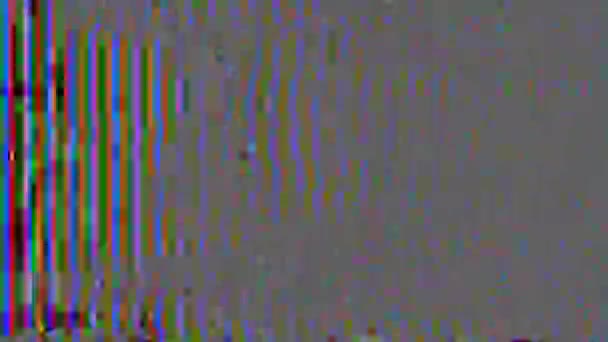 Bunte Neon Cyberpunk Mode Kommunikationskollaps Hintergrund. — Stockvideo