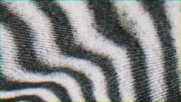 Close-up shot van blauwe denim, jeans met channel rgb split holografisch effect. — Stockvideo