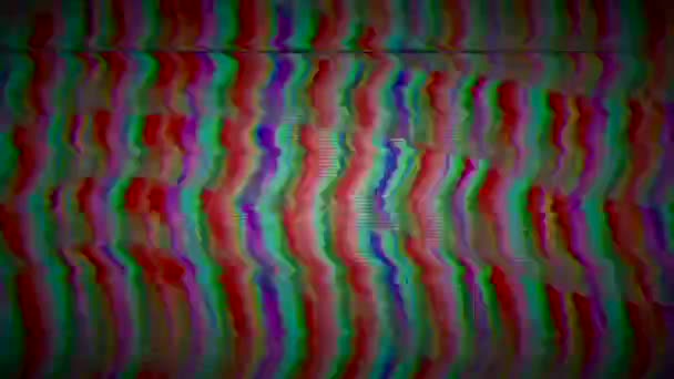 Glitchig geometrisk cyberpunk drömmande holografisk bakgrund. — Stockvideo