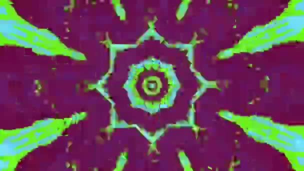 Caleidoscop mozaic fără sudură secvență. Fundal abstract mișcare grafică animație de efect de zgomot fractal. — Videoclip de stoc