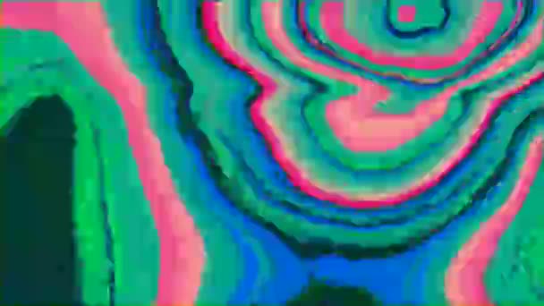 Elemen holografik abstrak. Efek glitched elemen piksel. — Stok Video