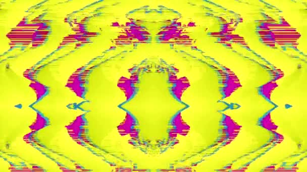 Abstract seamless background looped animation glitch effect imitation neon lines. — Stock Video
