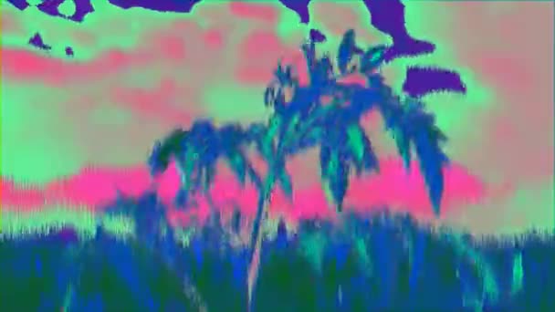 Abstraktes Glitch psychedelische Textur nahtloses Schleifenmuster. VFX fraktaler Hintergrund. — Stockvideo