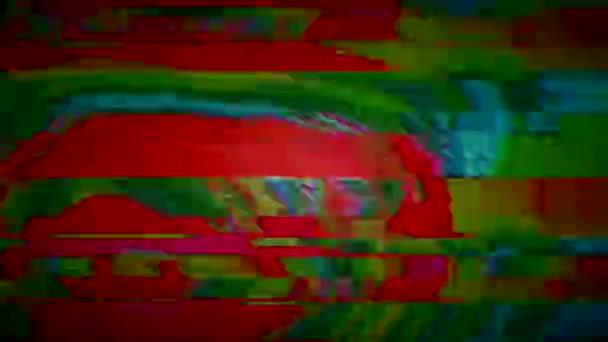 Abstracte interferentie imitatie dynamische sci-fi lawaaierige achtergrond. — Stockvideo