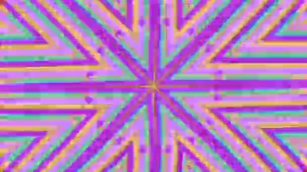 Kaleydoskop mozaik pürüzsüz dizilim. Fraktal gürültü efektinin soyut hareket grafik animasyonu. — Stok video