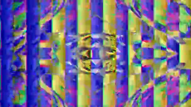 Абстрактний глюк психоделічної текстури безшовний візерунок петлі. Фрактальний фон VFX . — стокове відео