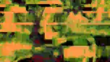 Değişken geometrik nostaljik psikedelik holografik arkaplan. 