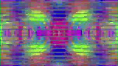 Soyut arızalı psikedelik desen dikişsiz döngü deseni. VFX fraktal arkaplan. 