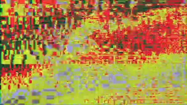 Résumé glitch texture psychédélique motif de boucle sans couture. Fond fractal VFX. — Video