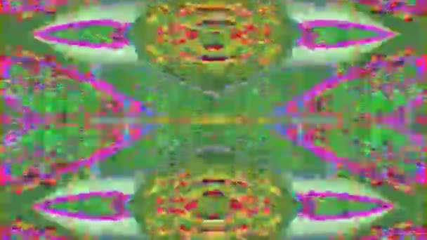 Résumé glitch texture psychédélique motif de boucle sans couture. Fond fractal VFX. — Video