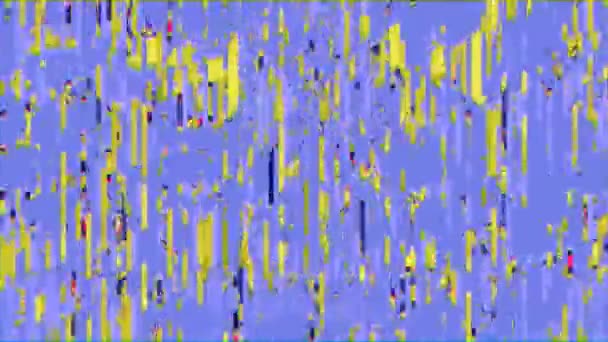 Abstraktní bezešvé pozadí smyčka animace glitch efekt imitace neonové řádky. — Stock video