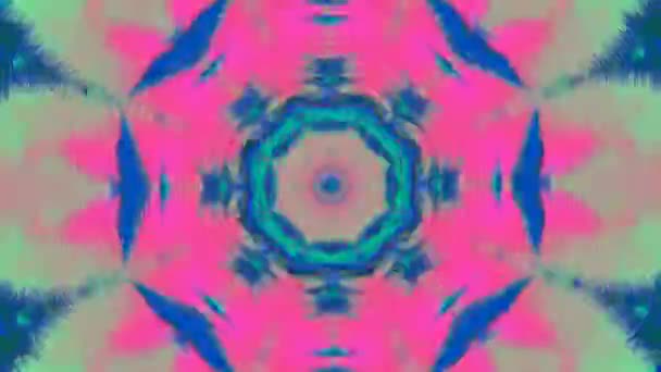 Caleidoscópio mosaico sequência perfeita. Anime gráfico de movimento abstrato de fundo do efeito de ruído fractal. — Vídeo de Stock