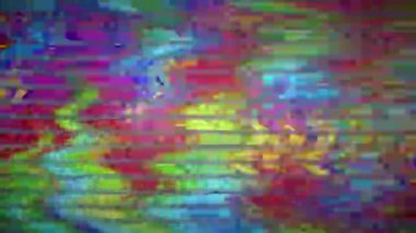 Eşsiz tasarım, zayıf sinyal, dijital TV ses titreşimi, VHS sinyali yok, hacker saldırısı. Bilgisayar virüsü. Soyut dijital animasyon. Eski televizyonlar. Video yolsuzluğu, hatalı, parazit, hatalı sistem hatası