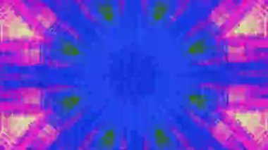 Kaleydoskop mozaik pürüzsüz dizilim. Fraktal gürültü efektinin soyut hareket grafik animasyonu. 