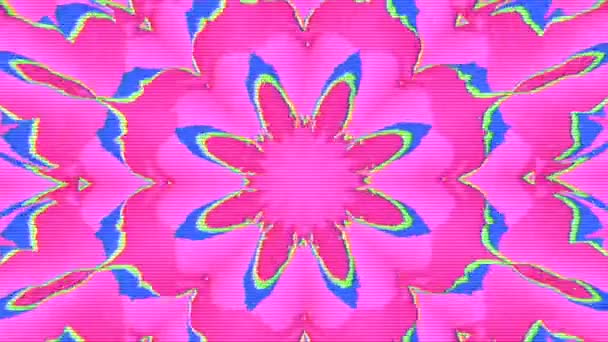 Kaleidoskopmosaik nahtlose Abfolge. Hintergrund abstrakte bewegungsgrafische Animation des fraktalen Rauscheffekts. — Stockvideo