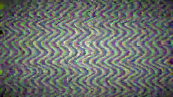 Einzigartiges Design, schlechtes Signal, flackernder digitaler TV-Ton, kein VHS-Signal, Hackerangriff. Computer virus. Abstrakte digitale Animation. Ältere Fernseher. Video Korruption, fehlerhaft, Störungen, fehlerhaftes System erro — Stockvideo