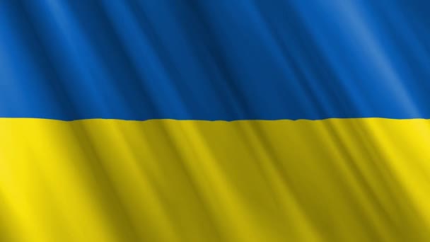 Ukrán animált sárga és kék zászló. Kiváló minőségű 4k. — Stock videók