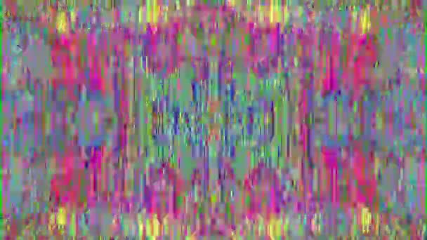 Abstract error data geometrical vibrant nostalgic shimmering background. Vhs tape imitation for motion design.