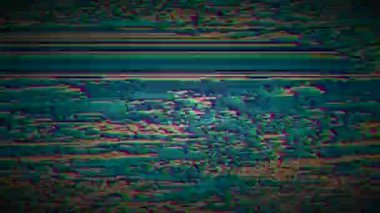 Glitchy neon fütüristik psikedelik ışıldayan arka plan. 