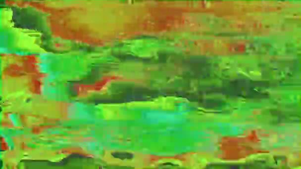 Falha de tv ruim, barulhento, efeitos de vídeo visual de televisão estática. VFX fundo abstrato, efeito de falha de ruído de tela de tv. — Vídeo de Stock