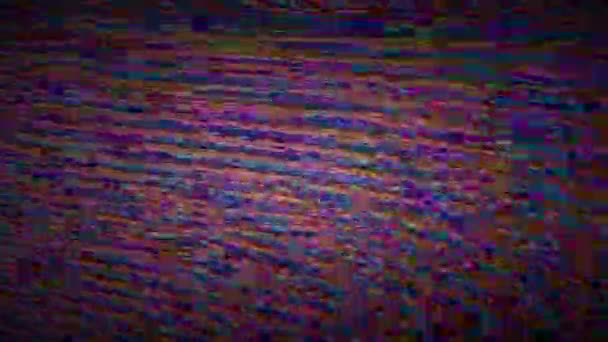 Multicolored vintage futuristic trendy interference background. — стоковое видео