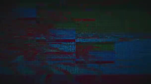 Случайный декоративный киберпанк мечтательный голографический фон. — стоковое видео