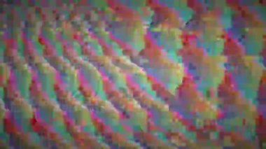 Kötü televizyon taklidi. Neon bilim-kurgu rüya gibi yanardöner arkaplanı dönüştürüyor.