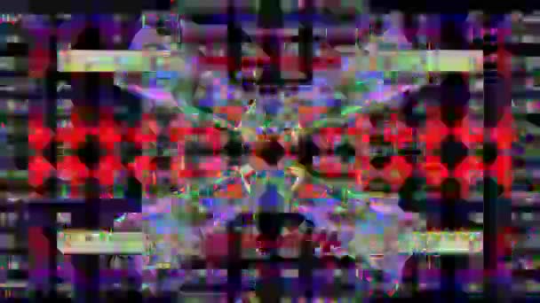 Abstract vintage sci-fi psychedelic communication breakdown background. — Vídeo de Stock