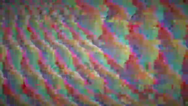 Bad tv imitation. Transforming neon sci-fi dreamy iridescent background. — Vídeo de Stock