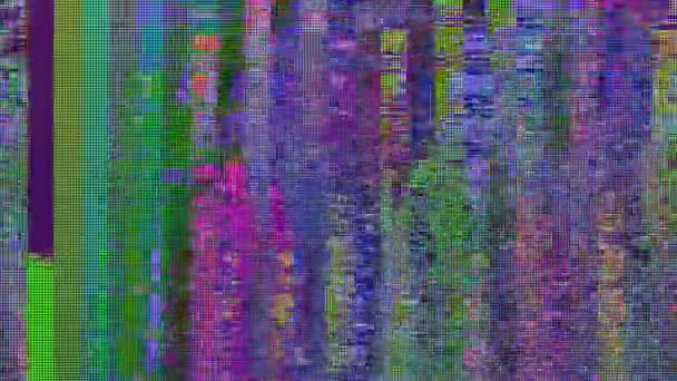 Multicolored dynamic nostalgic trendy interference background. — Vídeo de Stock