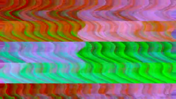 Dålig tv-imitation. Omvandla neon sci-fi drömmande skimrande bakgrund. — Stockvideo
