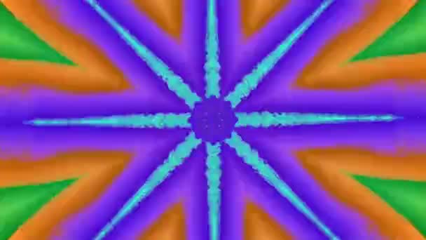 Casual ornamental cyberpunk psychedelic kaleidoscope background. — ストック動画