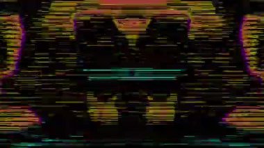 Günlük nostaljik psikodelik ışıldayan arka plan. 