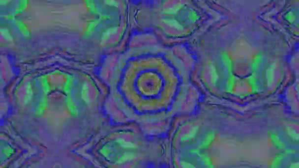 Hypnotische ornamentale nostalgische psychedelische verträumte abstrakte Hintergrund. — Stockvideo