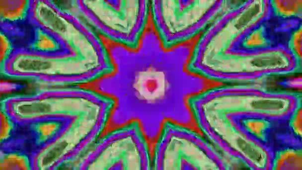 Flerfärgad geometrisk sci-fi drömmande holografisk bakgrund. — Stockvideo