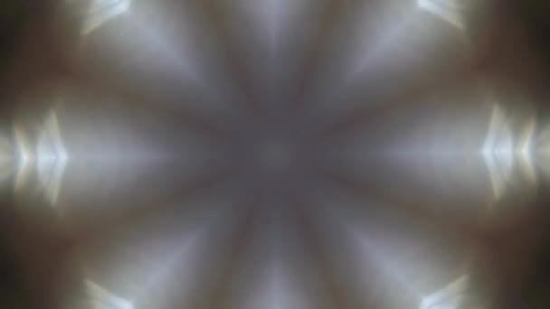 Kaleidoscope mandala psychedelic iridescent effect footage. Optical distorted crystal prism effect. — 图库视频影像